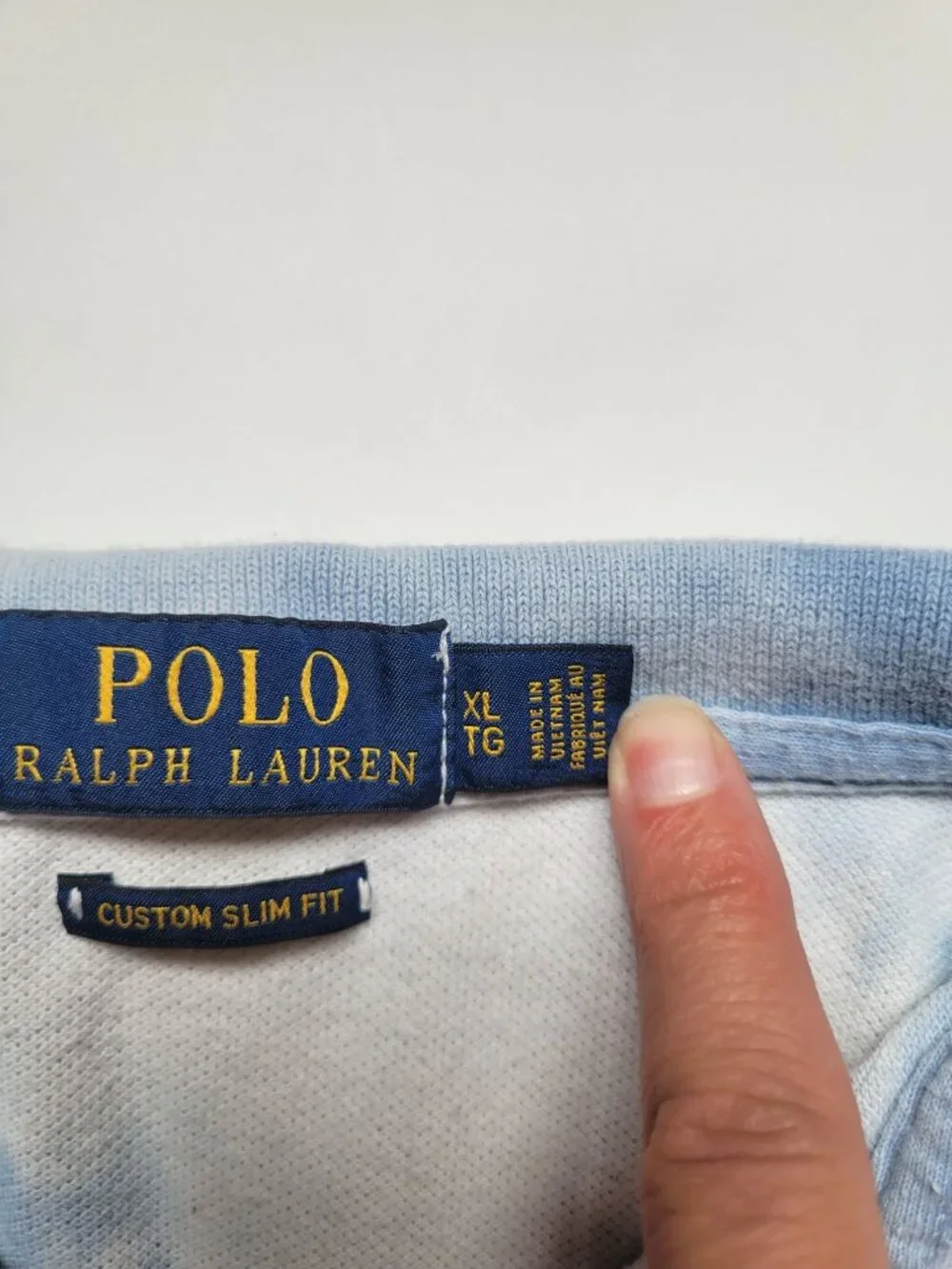 Polo Ralph Lauren polo shirt blue and white tie-dye embroidered logo Size XL